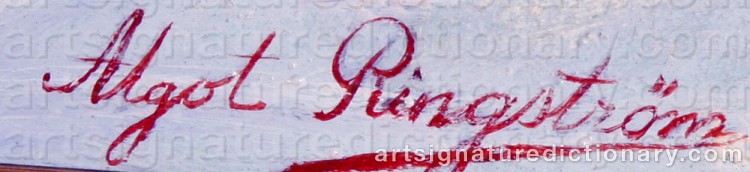 Signature by Algot RINGSTRÖM