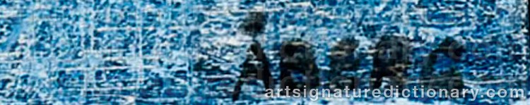 Authentic signature by Harri ÅBERG on  artwork