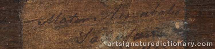 Authentic signature by Giovanni Battista SALVI on  artwork