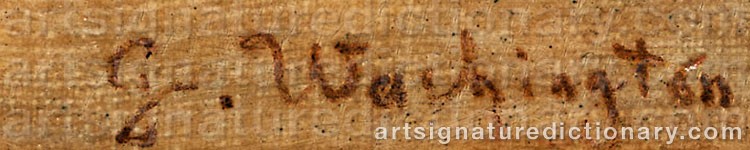Authentic signature by Georges WASHINGTON on artwork