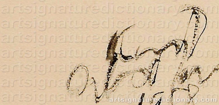Authentic signature by Kurt ABSOLON on artwork