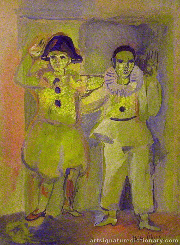 Close-up details showing Pelle ÅBERG signature forgery characteristics