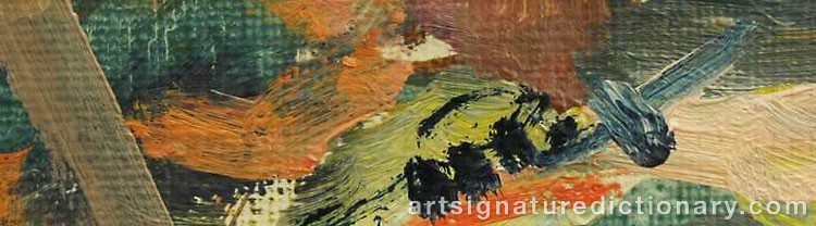 Authentic signature by Göte ‘G Rex’ REX on  artwork