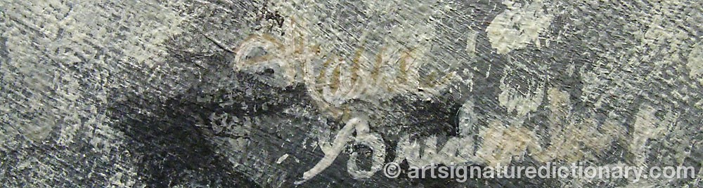 Authentic signature by Hans Erik ‘Hasse’ BREDENBERG on artwork