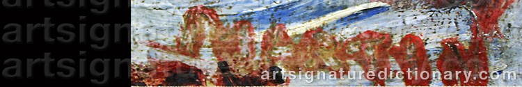 Authentic signature by Martin PAJECK on  artwork