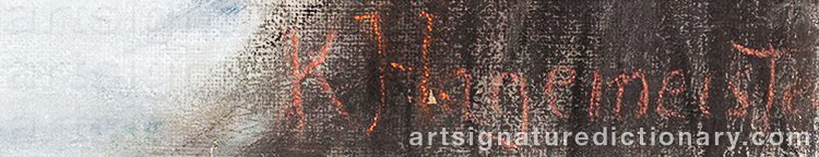 Authentic signature by Karl HAGEMEISTER on  artwork