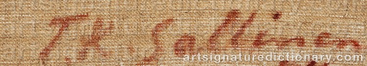 Authentic signature by Tyko SALLINEN on Painting/Watercolour artwork