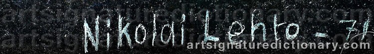 Signature by Nikolai LEHTO