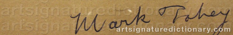 Signature by Mark TOBEY