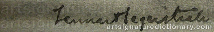 Signature by Lennart SEGERSTRÅLE