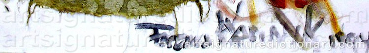 Authentic signature by Frans KANNIK on artwork