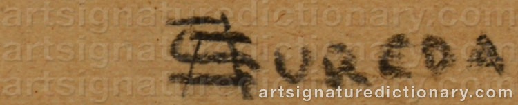 Authentic signature by Andre SUREDA on Painting/Watercolour artwork