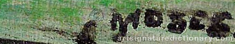 Authentic signature by Anna Mary Robertson ‘Grandma’ MOSES on Painting/Watercolour artwork