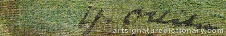 Authentic signature by Yrjö OLLILA on artwork