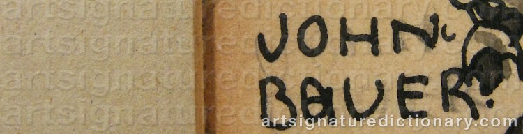 Signature by John BAUER