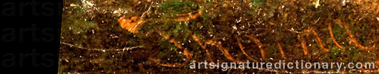 Authentic signature by Josef The Younger THOMA on  artwork