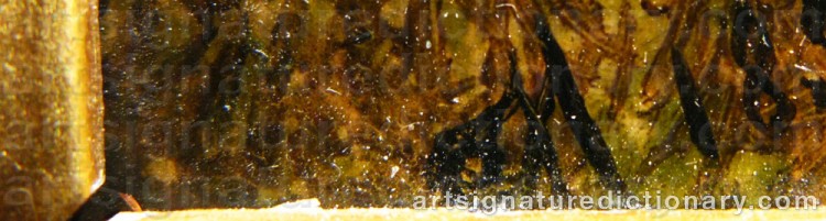 Authentic signature by Edward HARGITT on  artwork