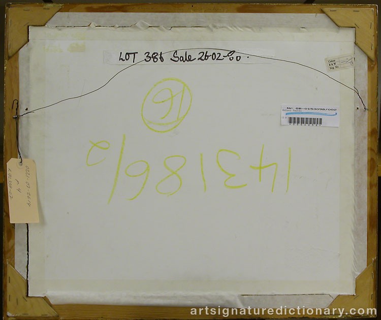 Close-up details showing Antoni TAPIES signature forgery characteristics