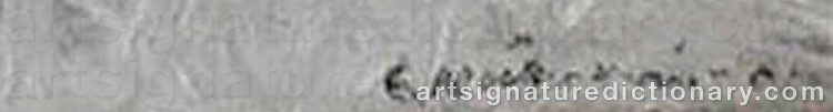 Authentic signature by Eero HIIRONEN on artwork