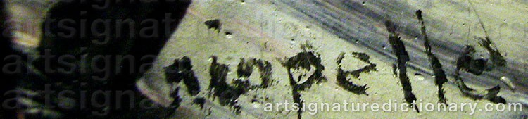 Signature by Jean-Paul RIOPELLE