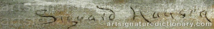 Authentic signature by Sigvard HANSEN on Painting/Watercolour artwork