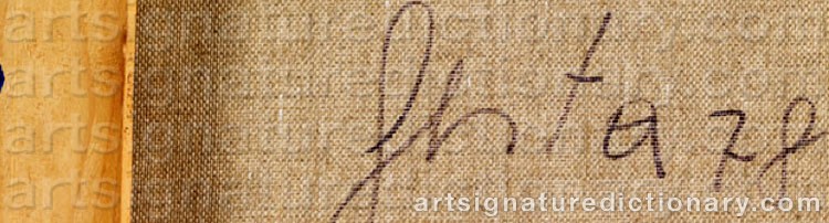 Authentic signature by Tano FESTA on  artwork
