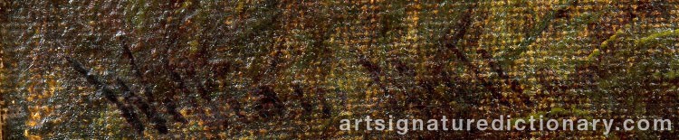 Authentic signature by William MELLOR on  artwork