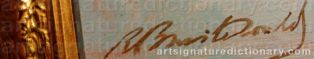 Authentic signature by Roman BREITENWALD on  artwork