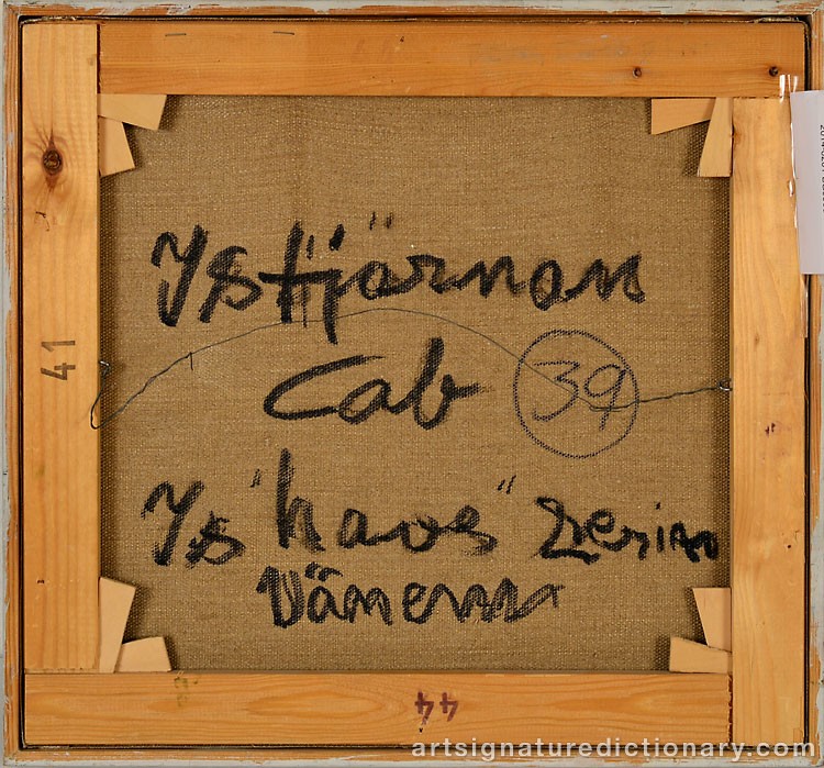 Close-up details showing Lars LERIN signature forgery characteristics