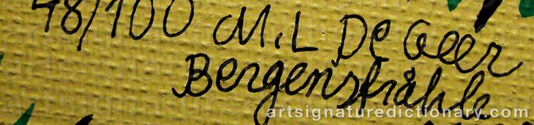 Signature by Marie-Louise EKMAN