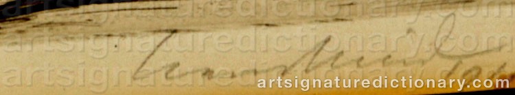 Authentic signature by Hans MEID on  artwork