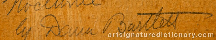 Authentic signature by Dana BARTLETT on Painting/Watercolour artwork