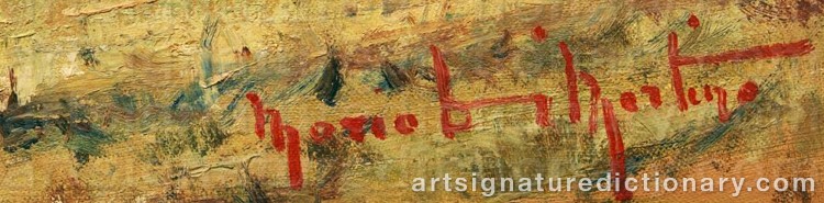 Authentic signature by Marie C. MARTINO on  artwork