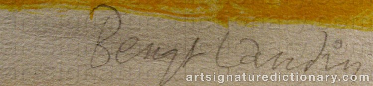 Signature by Bengt LANDIN