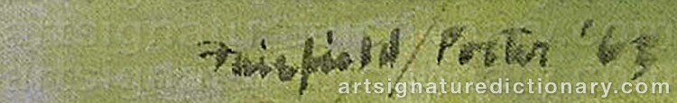 Authentic signature by Fairfield PORTER on  artwork
