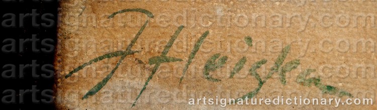 Authentic signature by Jonas HEISKA on Painting/Watercolour artwork