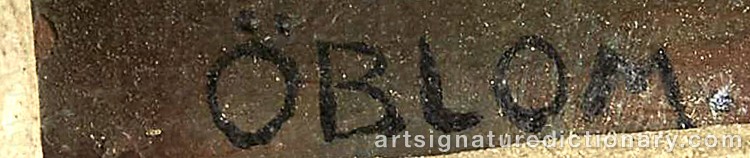 Authentic signature by Bengt O. ‘Öblom’ ÖSTERBLOM on Painting/Watercolour artwork