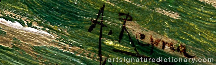 Authentic signature by Antonio Maria De REYNA MANESCAU on  artwork