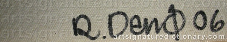 Authentic signature by Rasmus DANØ on  artwork