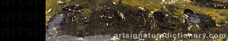 Authentic signature by Francois OMER on  artwork