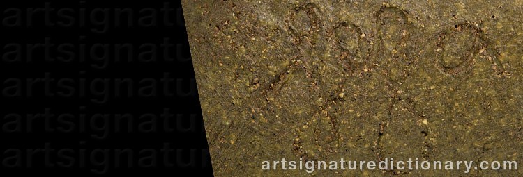 Authentic signature by Leza Sullivan ‘Leza’ MCVEY on  artwork