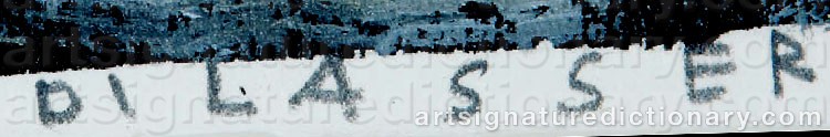 Authentic signature by François DILASSER on  artwork