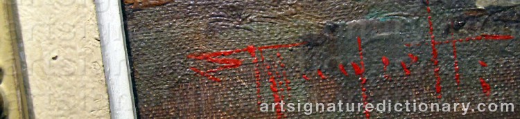 Authentic signature by Ercole MAGROTTI on artwork