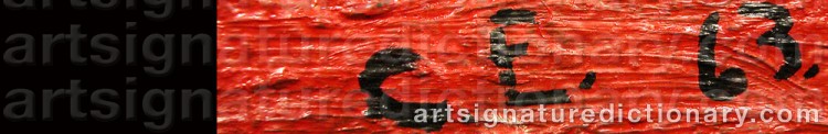 Authentic signature by Carsten ENGSTRÖM on artwork