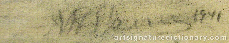 Forged signature of Nils Nilsson (Sami Artist) SKUM