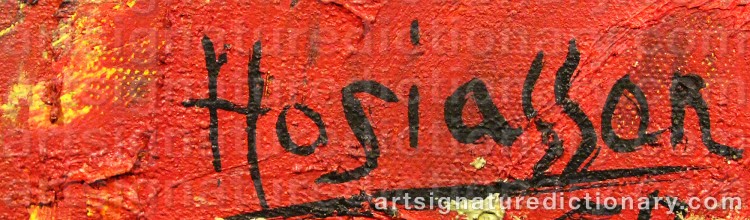 Authentic signature by Philippe HOSIASSON on Painting/Watercolour artwork