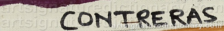 Authentic signature by Albert CONTRERAS on artwork