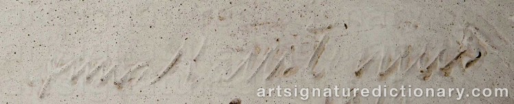 Authentic signature by Anna KALLSTENIUS on Sculpture artwork