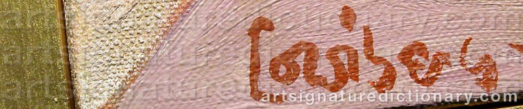 Authentic signature by Lars-Olov WIBERG on artwork