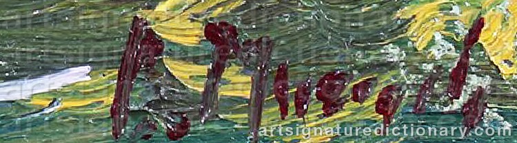 Authentic signature by Charles MUENCH on Painting/Watercolour artwork